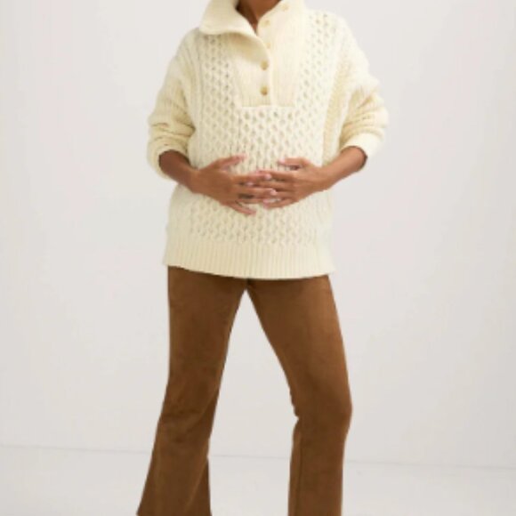 Hatch The Vegan Stretch Suede Crop Flare (M) - Picture 4 of 6